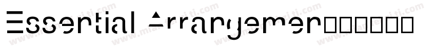 Essential Arrangemen字体转换